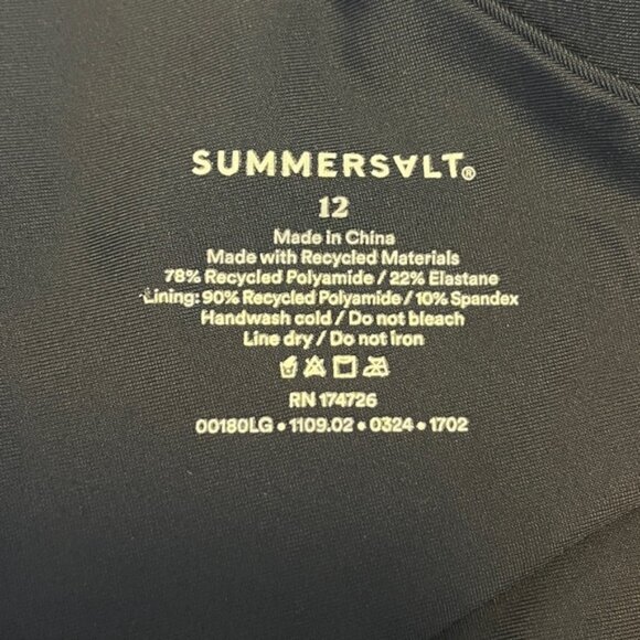 Summersalt The Sidestroke One Piece Swimsuit Sea Urchin Black - Picture 7 of 8